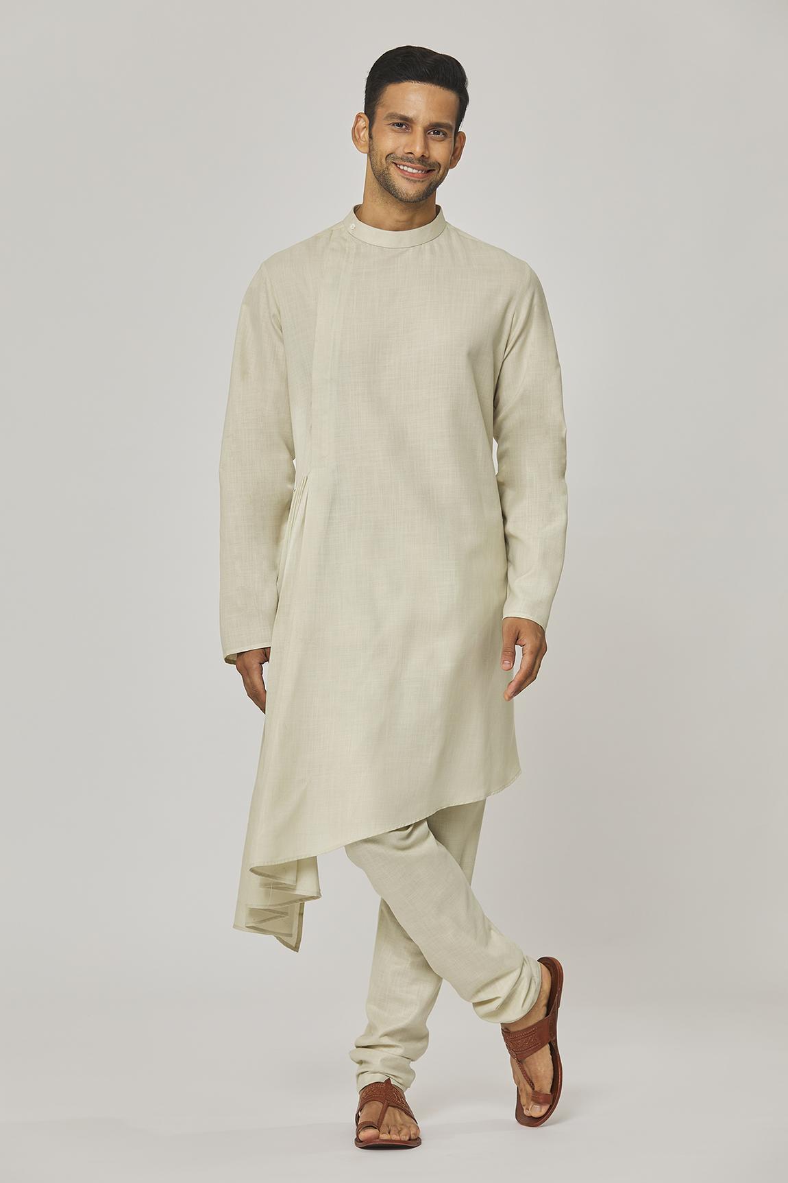 Tatvam Kiyoshi Cotton Solid Kurta & Pyjama Set