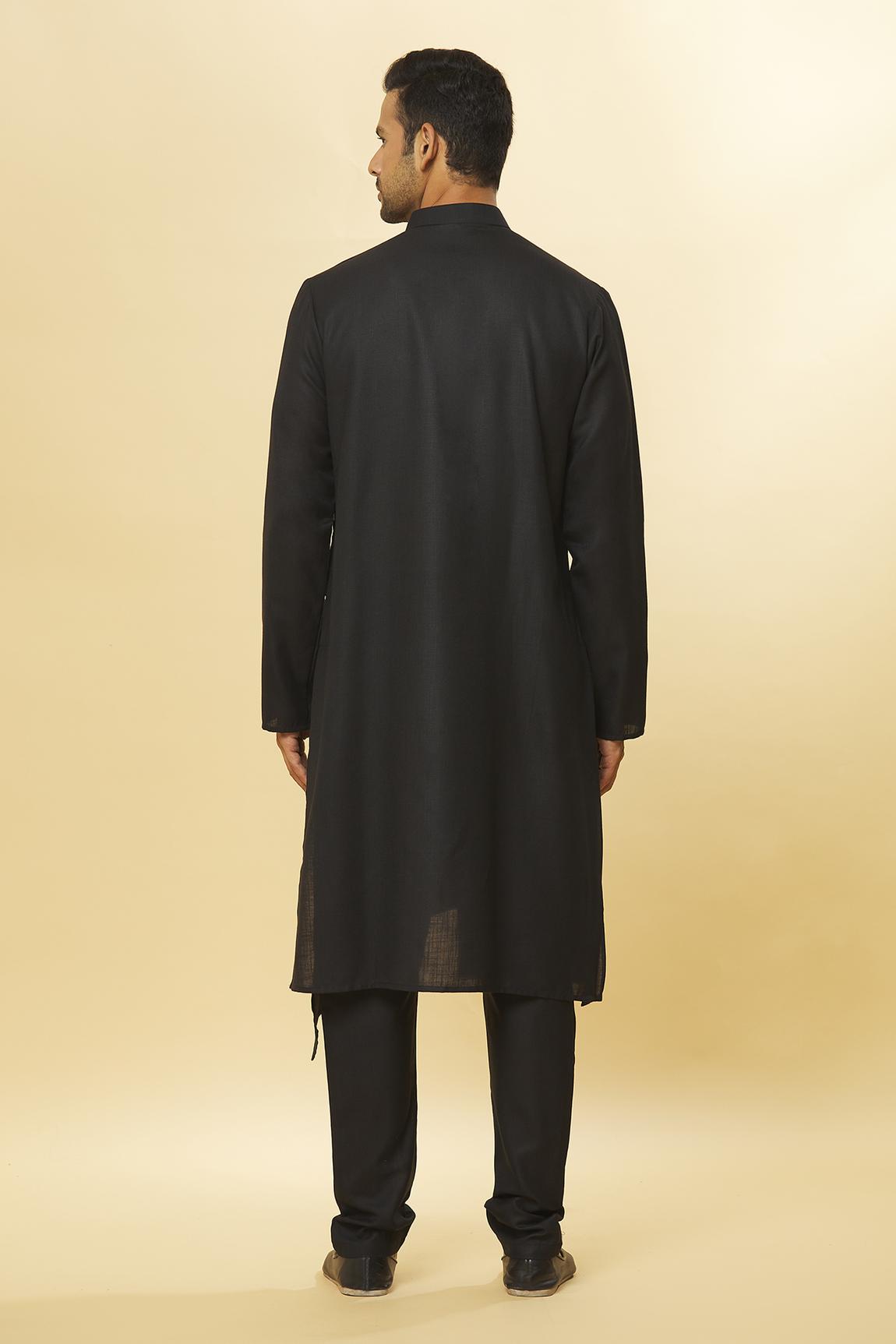 Tatvam Ahimsa Cotton Solid Kurta & Pyjama Set