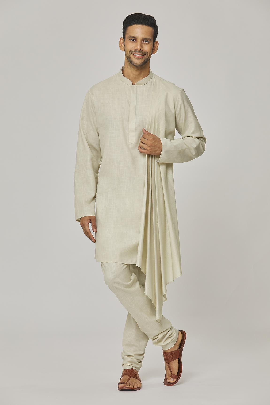 Tatvam Harshollas Cotton Solid Kurta & Pyjama Set