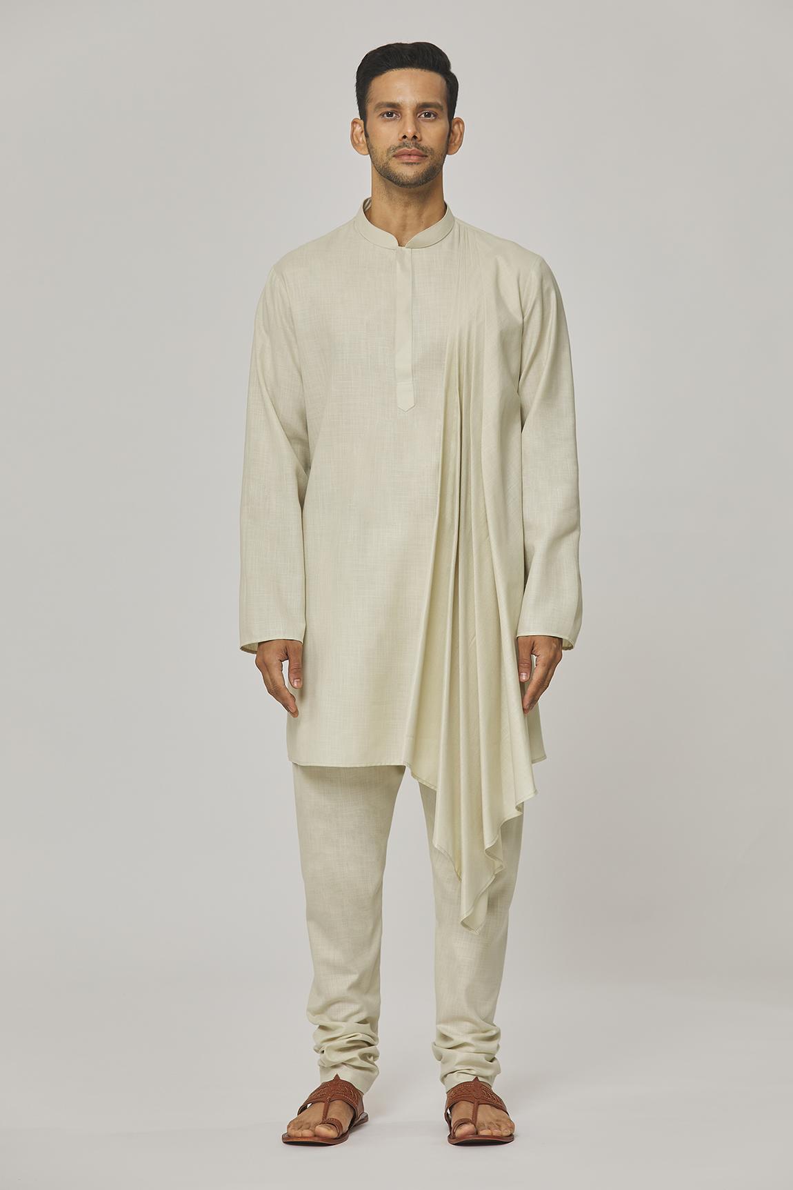 Tatvam Harshollas Cotton Solid Kurta & Pyjama Set