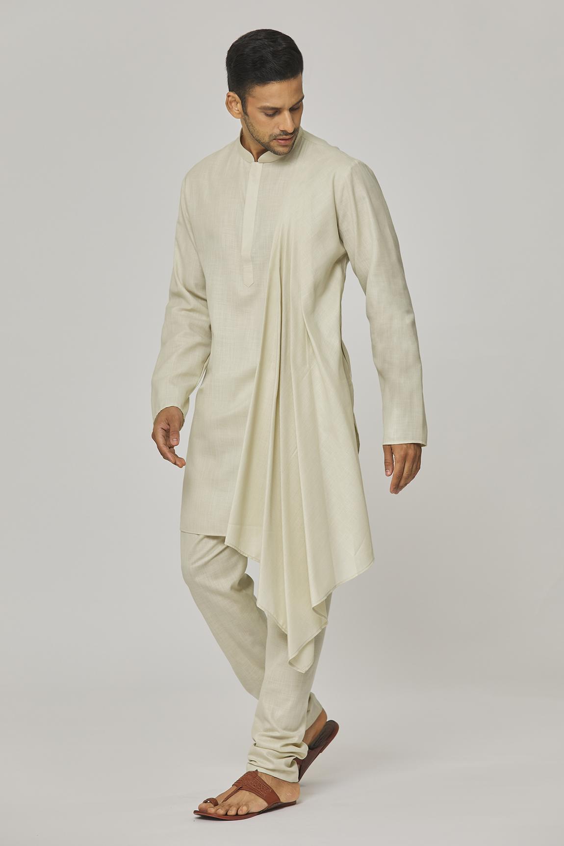 Tatvam Harshollas Cotton Solid Kurta & Pyjama Set