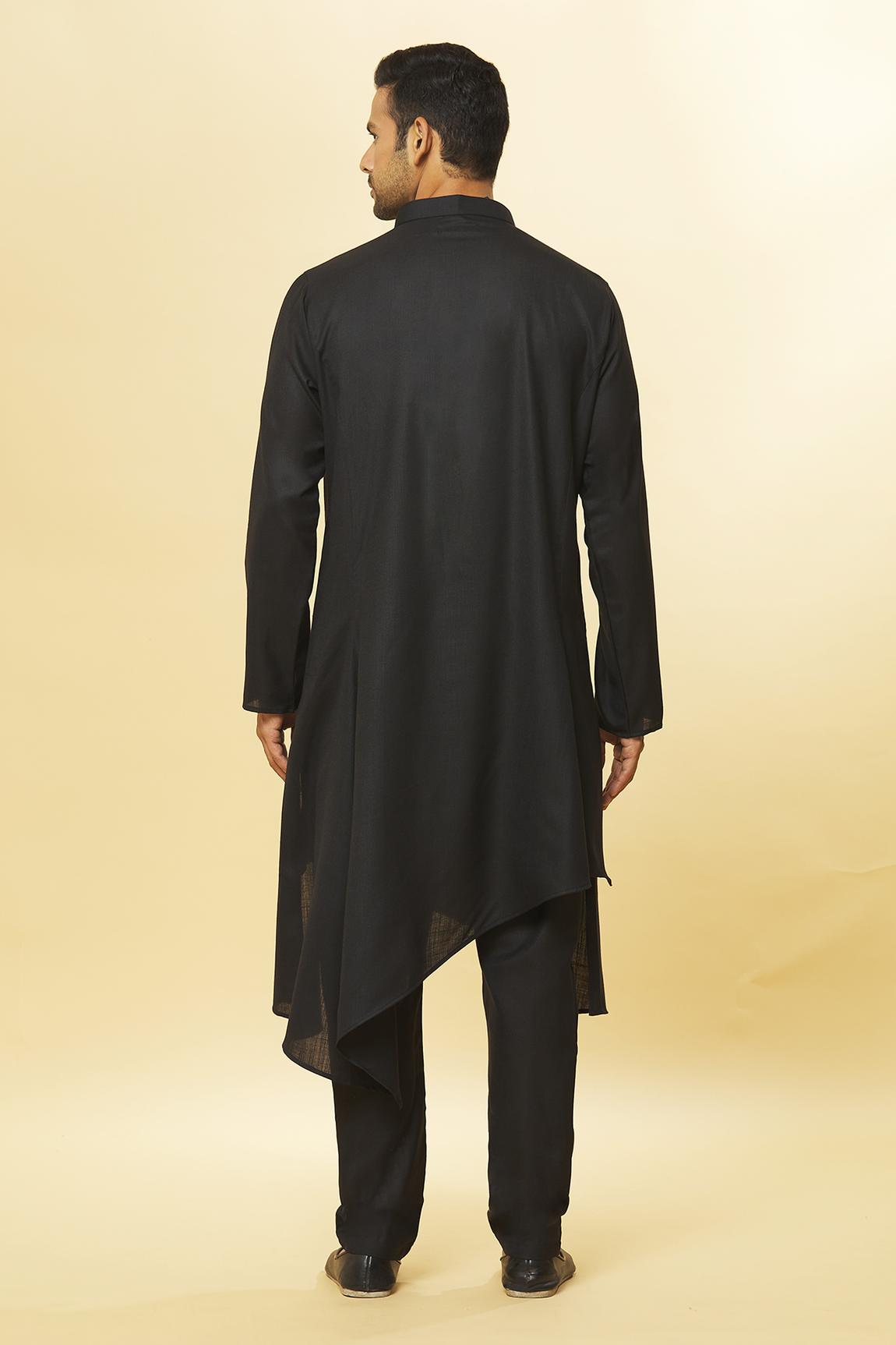 Tatvam Hinata Cotton Solid Kurta & Pyjama Set