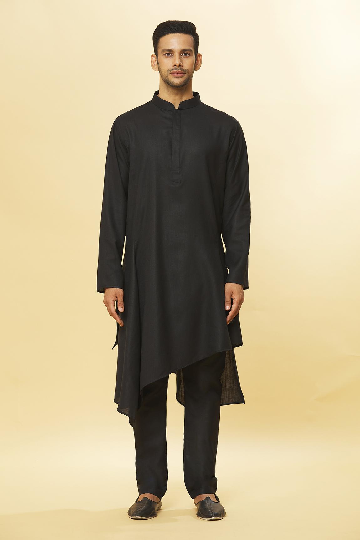 Tatvam Hinata Cotton Solid Kurta & Pyjama Set