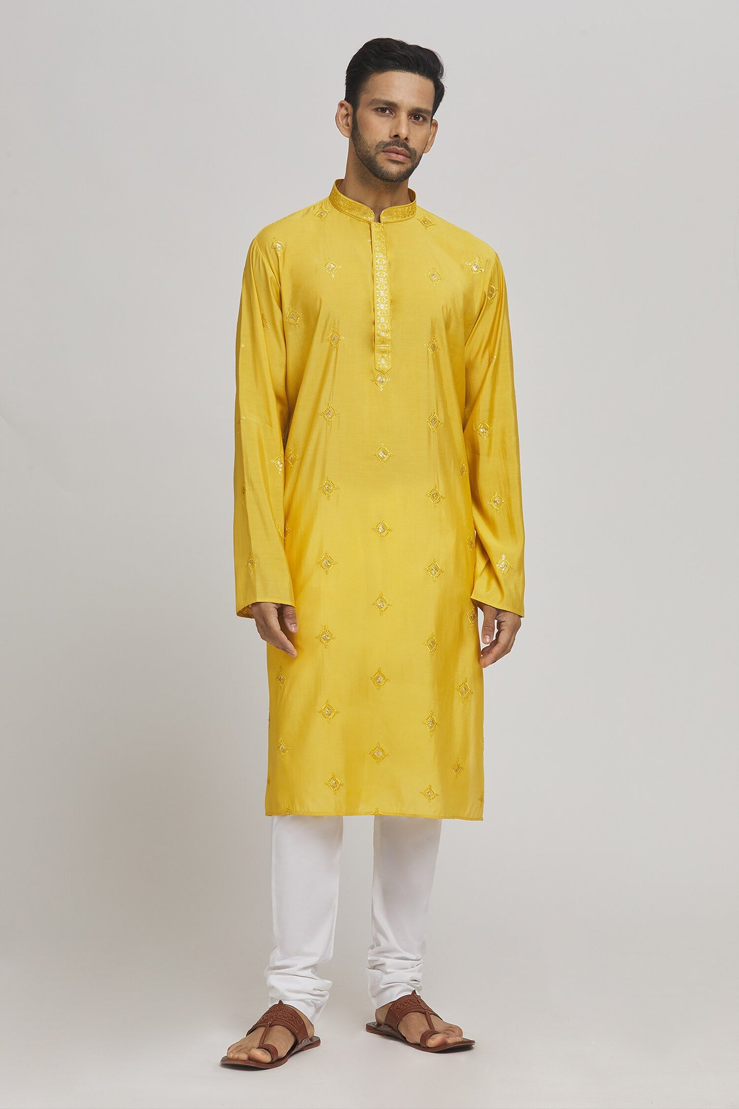 Maharsh Sequin Work Embellished Kurta With Chudidar