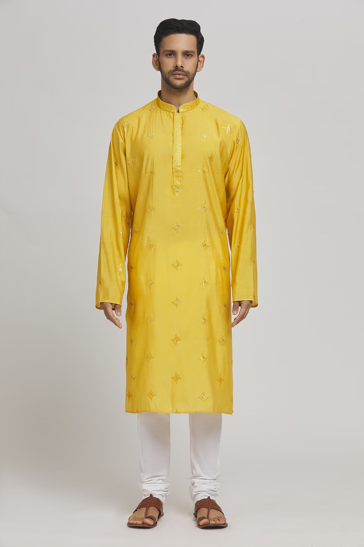 Maharsh Sequin Work Embellished Kurta With Chudidar