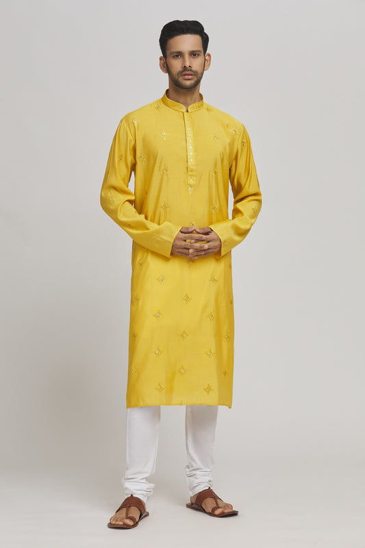 Maharsh Sequin Work Embellished Kurta With Chudidar