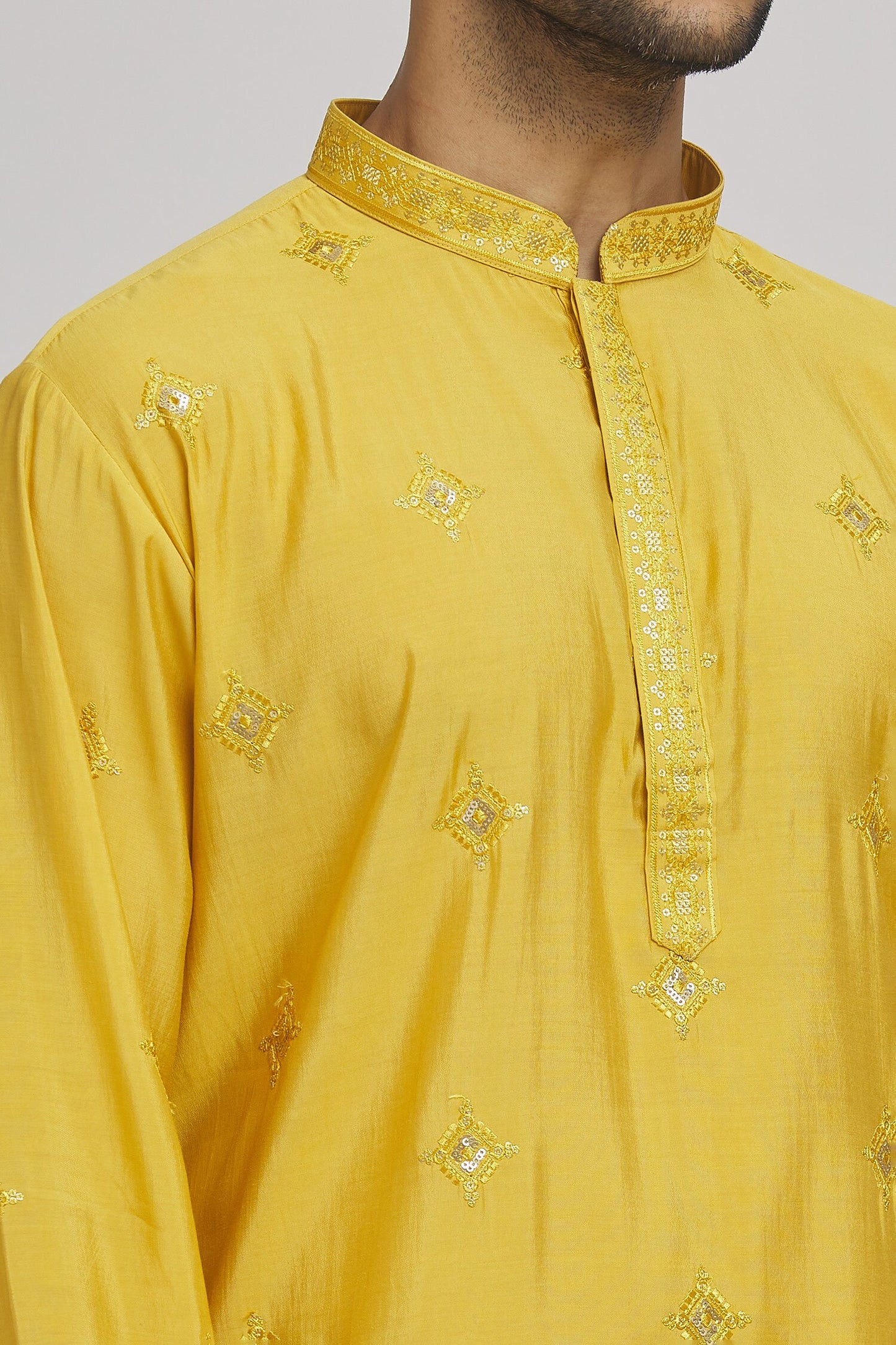 Maharsh Sequin Work Embellished Kurta With Chudidar