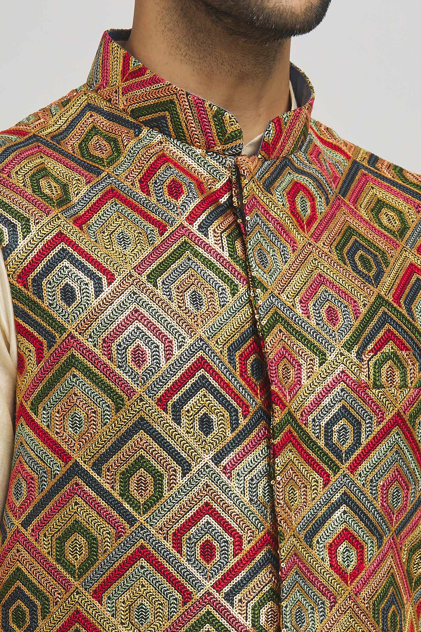 Tyohaar Embroidered Bundi Jacket