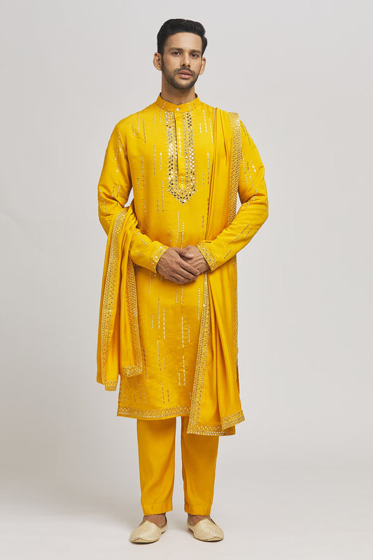 Kastu Embroidered Kurta Pant Set