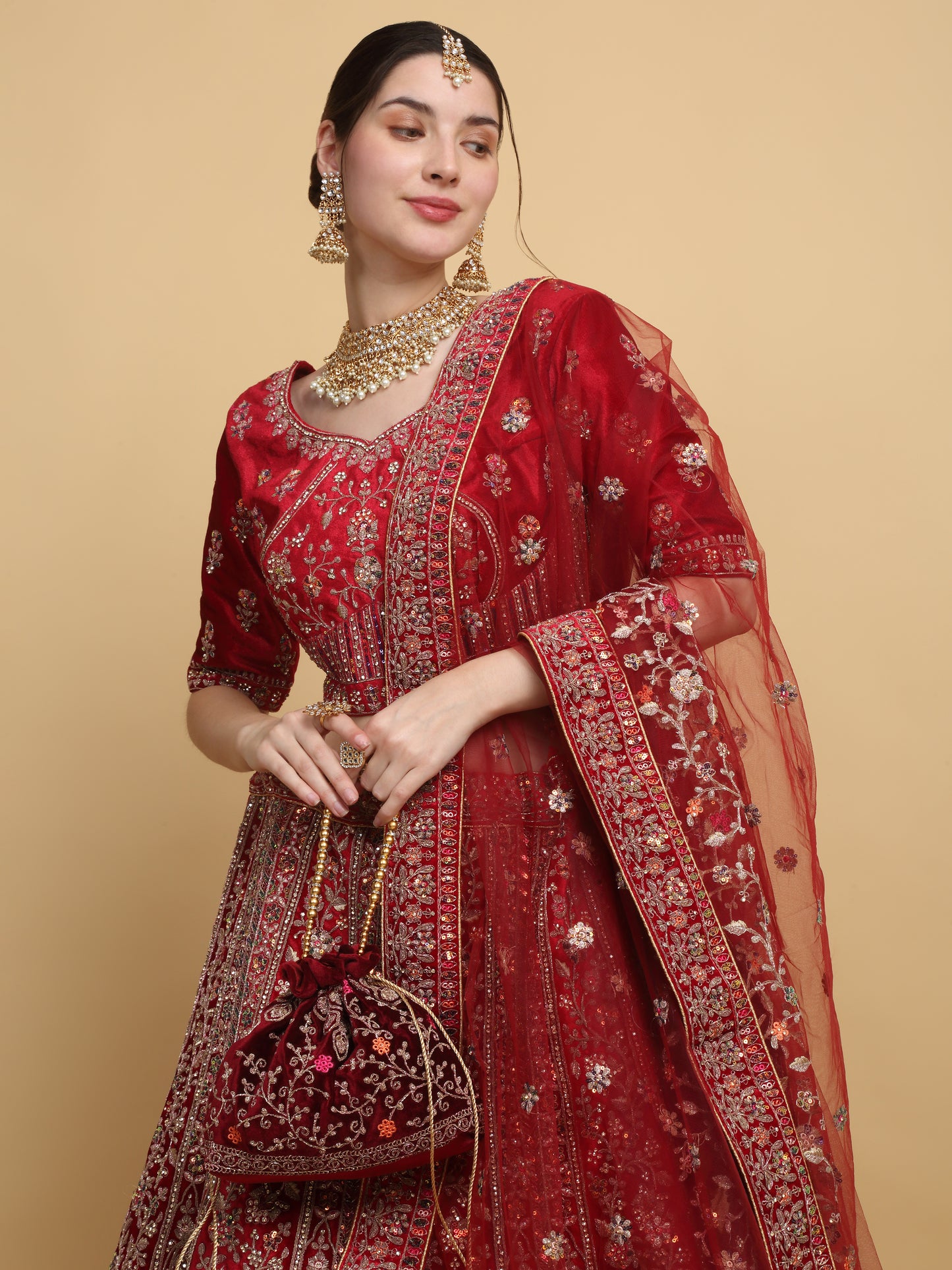 Shaheen Embroidered Bridal Lehenga Set